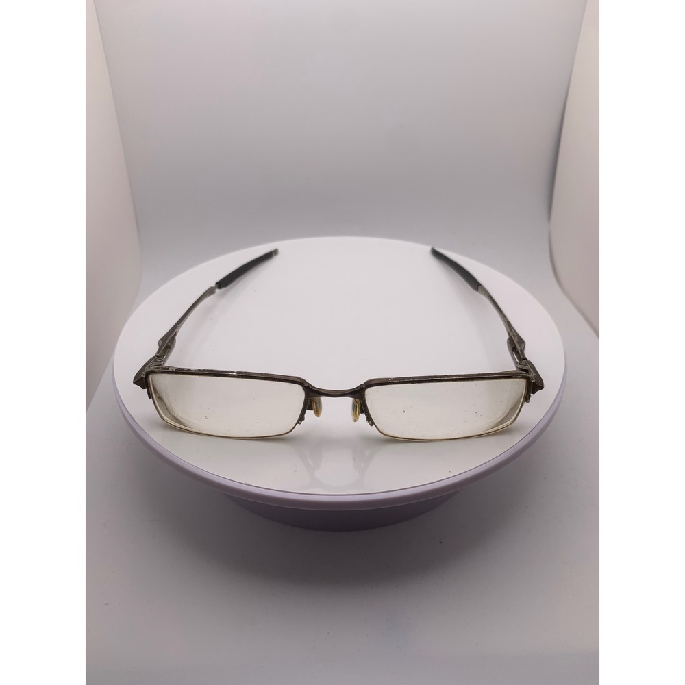 Unisex Rectangular Metal Eyeglasses Gunmetal 55-19 Slim Glasses Frames Only